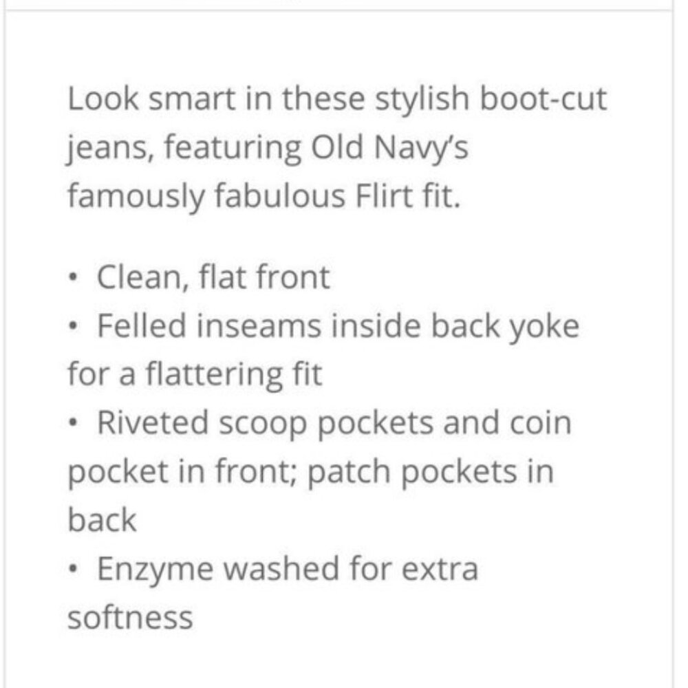 Old Navy "The Flirt" Bootcut Mid-Rise Jeans SIZE 10 - Picture 2 of 6